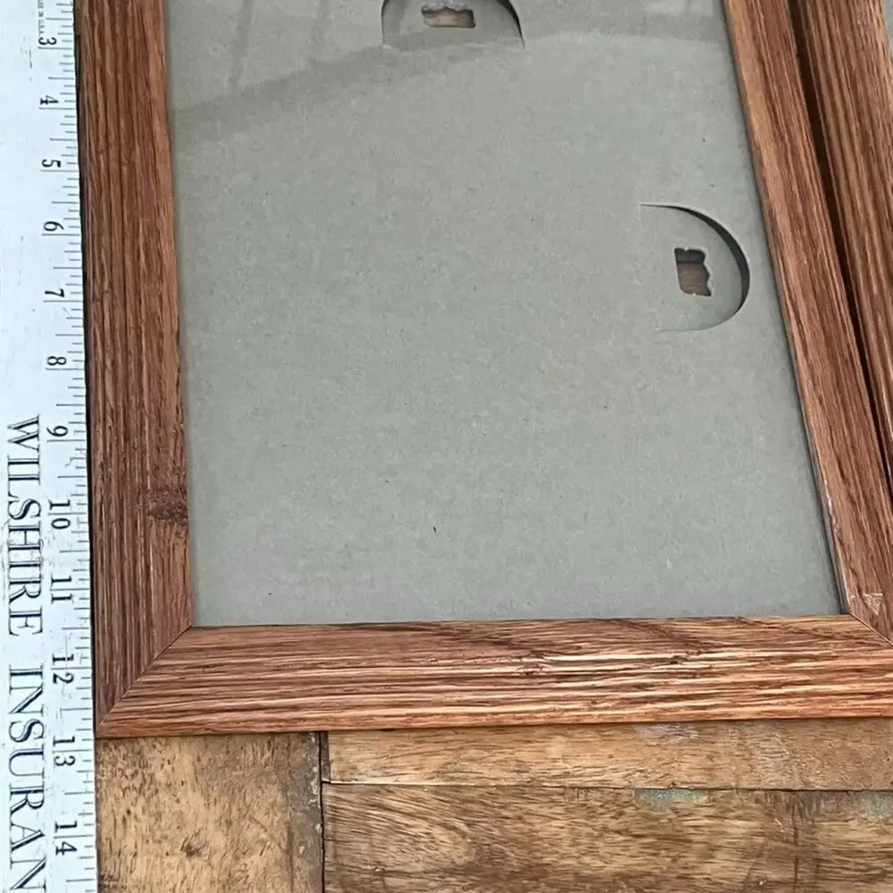 Rustic Wooden Rectangle Picture Frames Set of 3 8 x 11 in Classic Wood Grain